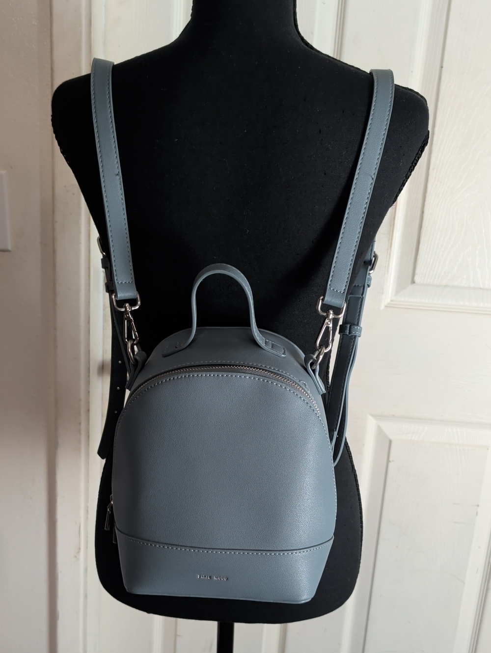 Pixie Mood Cora Convertible Backpack dusty blue color